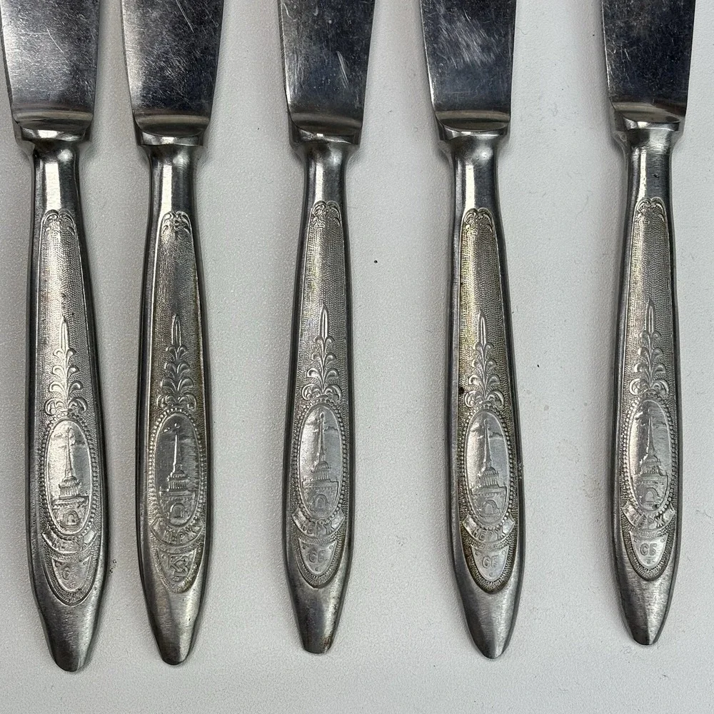 USSR Butter Knives Lot Of 5‎ Communist Russian Soviet PAVLOVO factory KIROVA